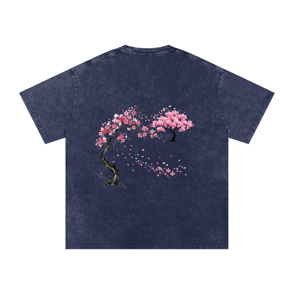 Snow Washed Oversized Cotton T-Shirt