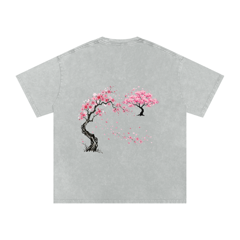 Snow Washed Oversized Cotton T-Shirt