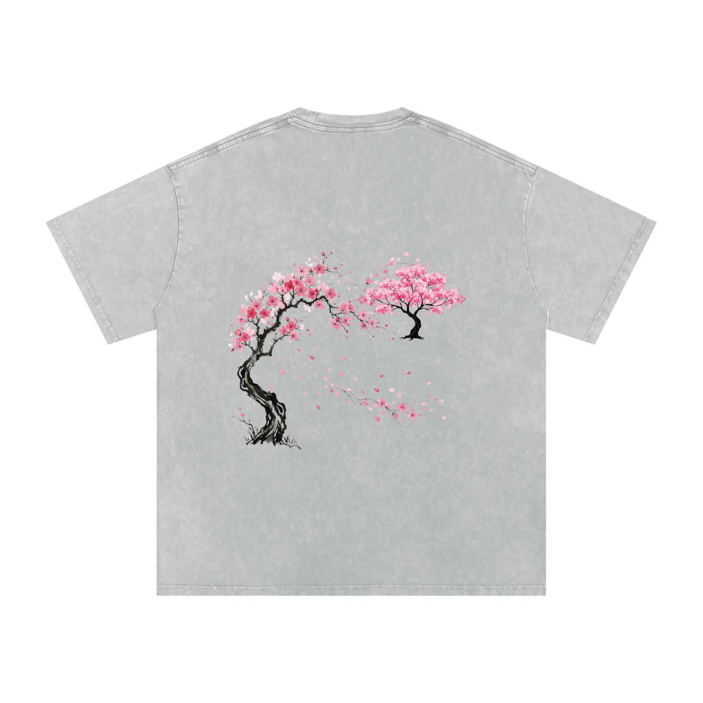 Snow Washed Oversized Cotton T-Shirt