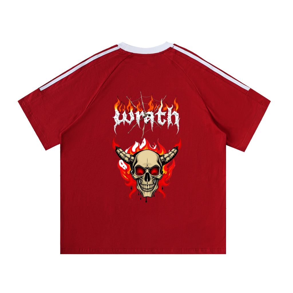 Contrast Tape Crewneck Cotton T-Shirt