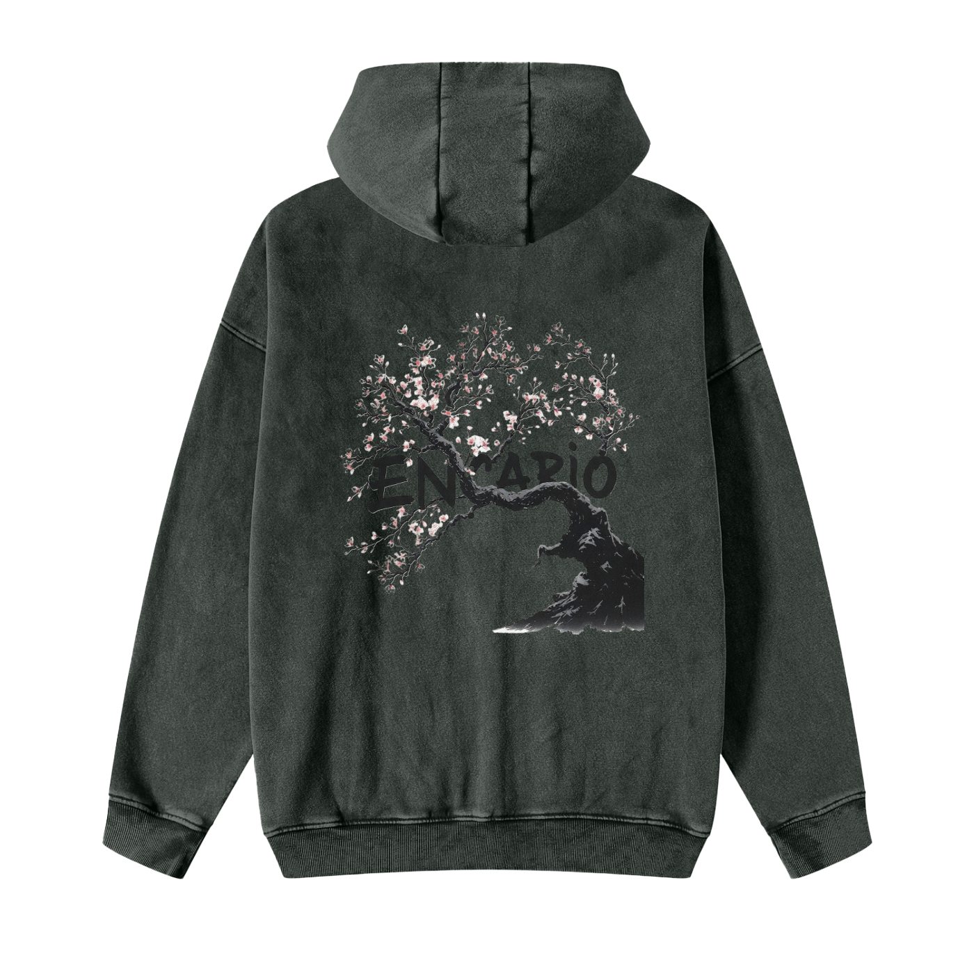 Snow Washed Zip-Through Fleece Hoodie