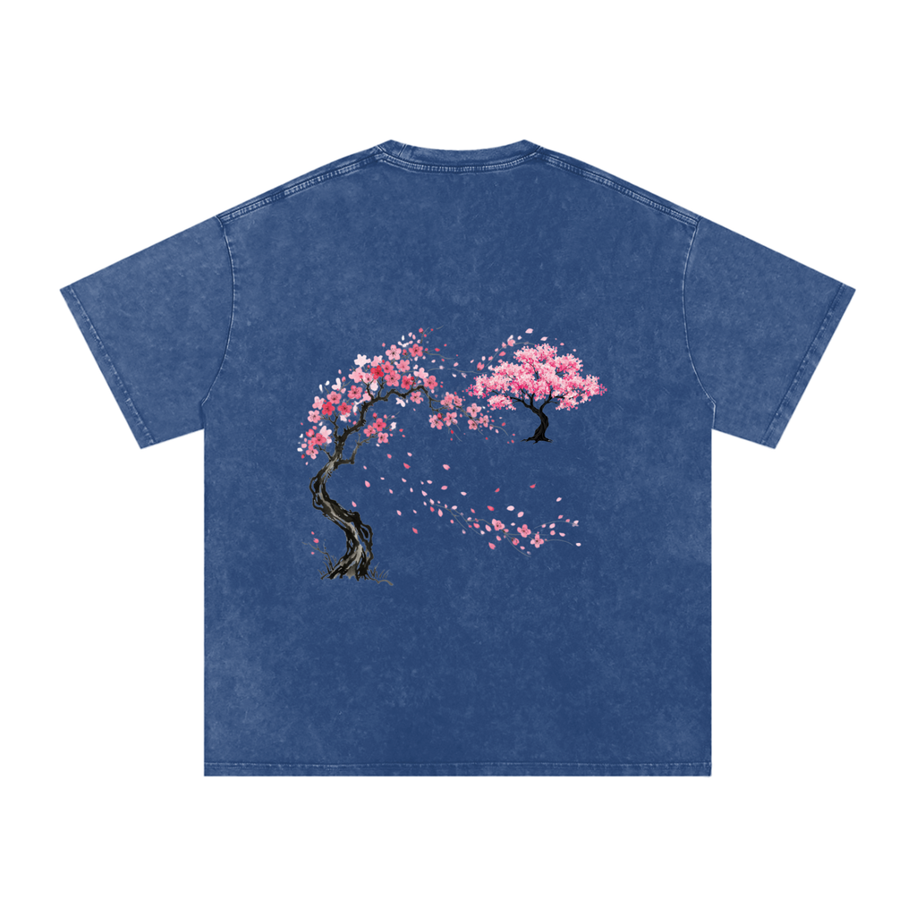 Snow Washed Oversized Cotton T-Shirt