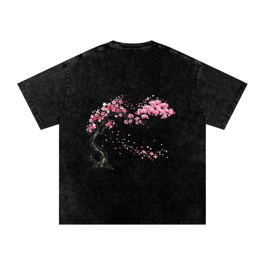 Snow Washed Oversized Cotton T-Shirt