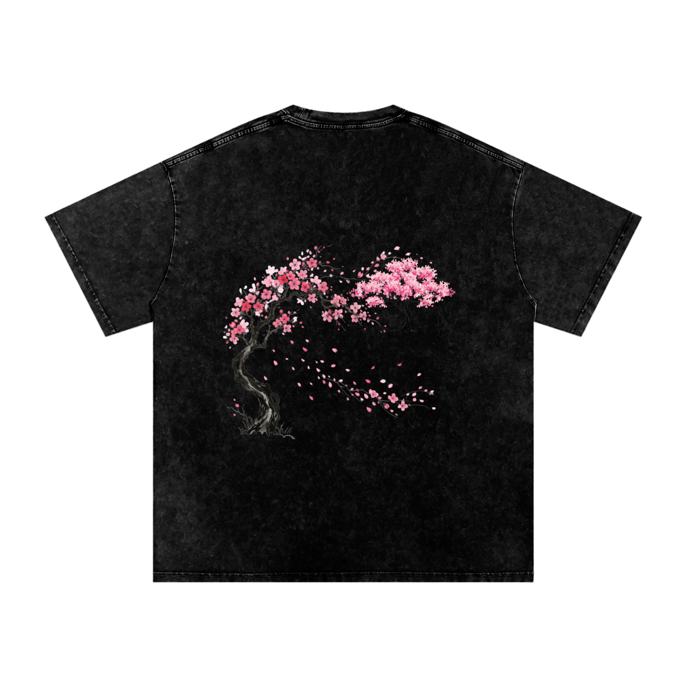 Snow Washed Oversized Cotton T-Shirt