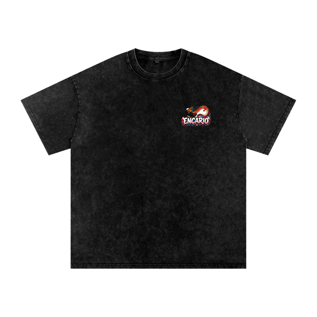 Snow Washed Oversized Cotton T-Shirt