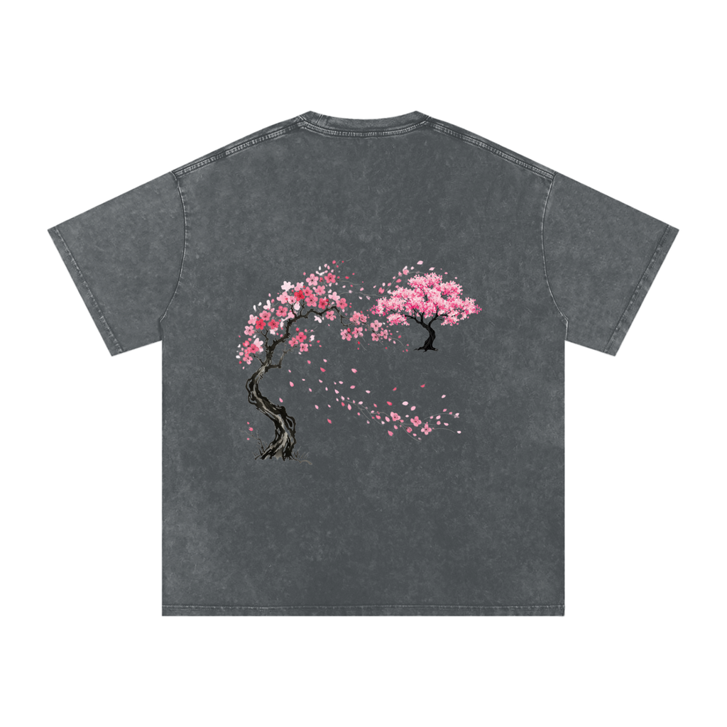 Snow Washed Oversized Cotton T-Shirt