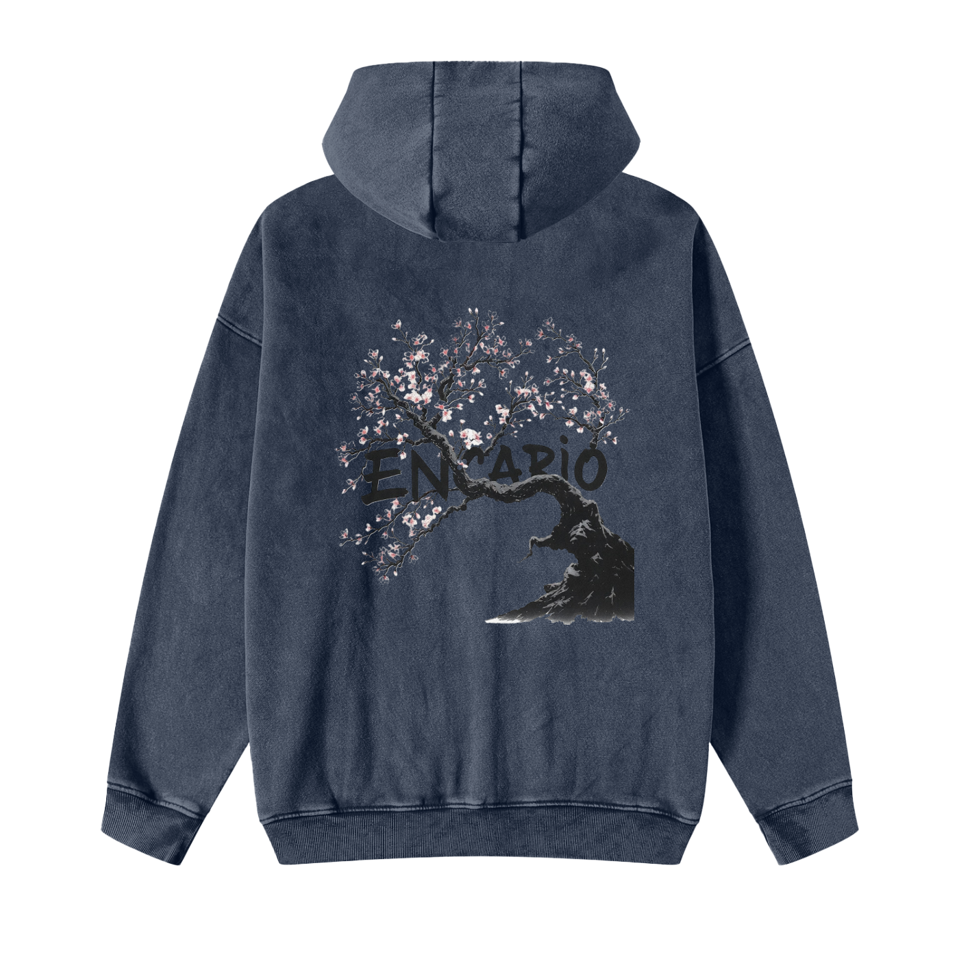 Snow Washed Zip-Through Fleece Hoodie