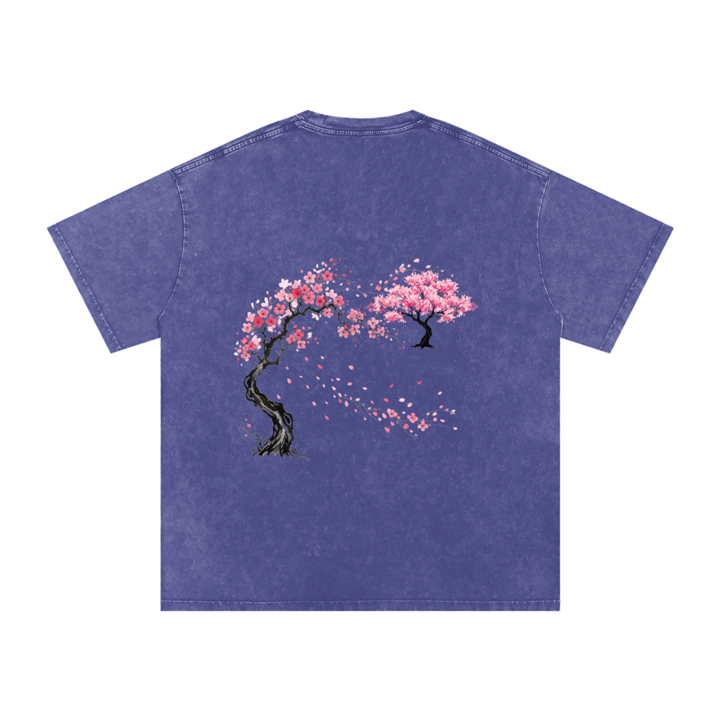 Snow Washed Oversized Cotton T-Shirt