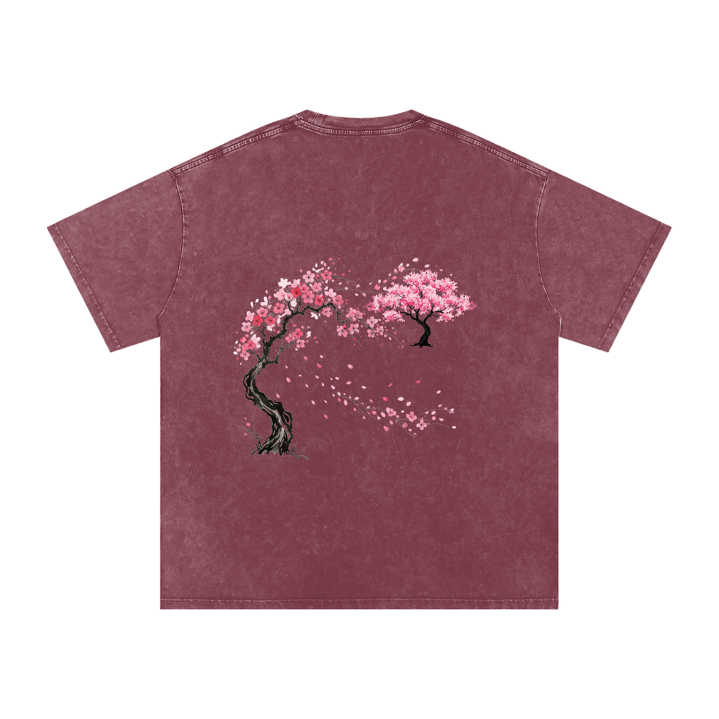 Snow Washed Oversized Cotton T-Shirt
