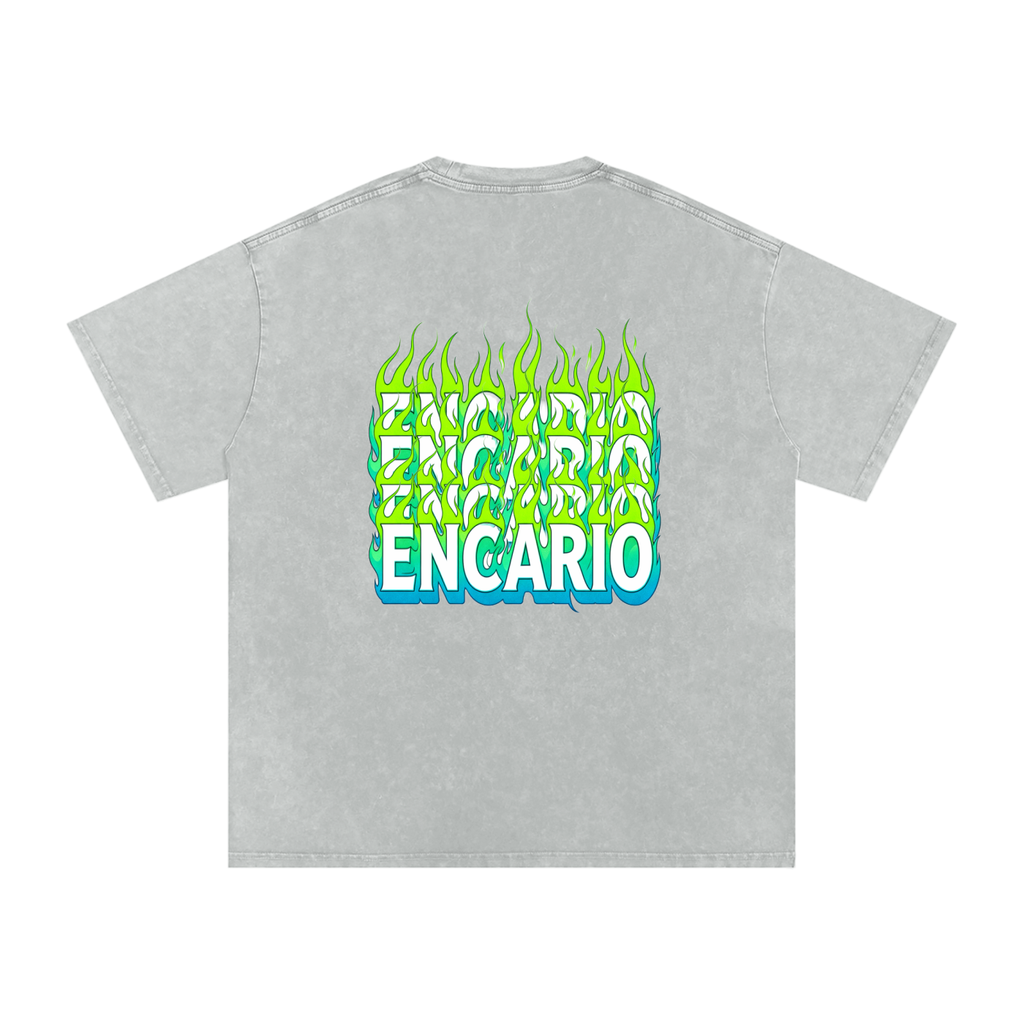 Snow Washed Oversized Cotton T-Shirt