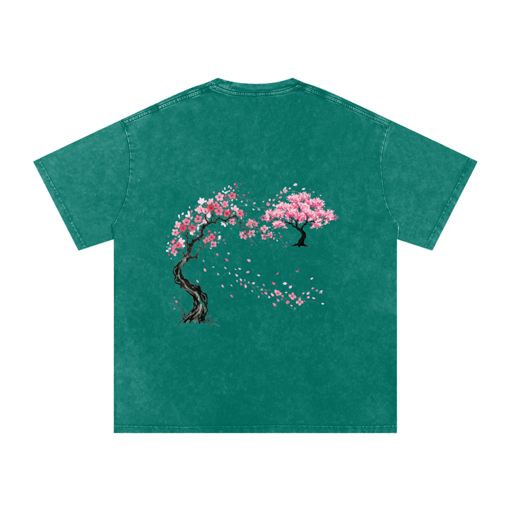 Snow Washed Oversized Cotton T-Shirt