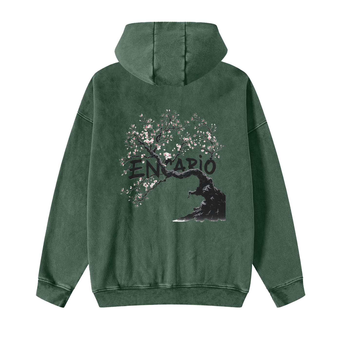 Snow Washed Zip-Through Fleece Hoodie