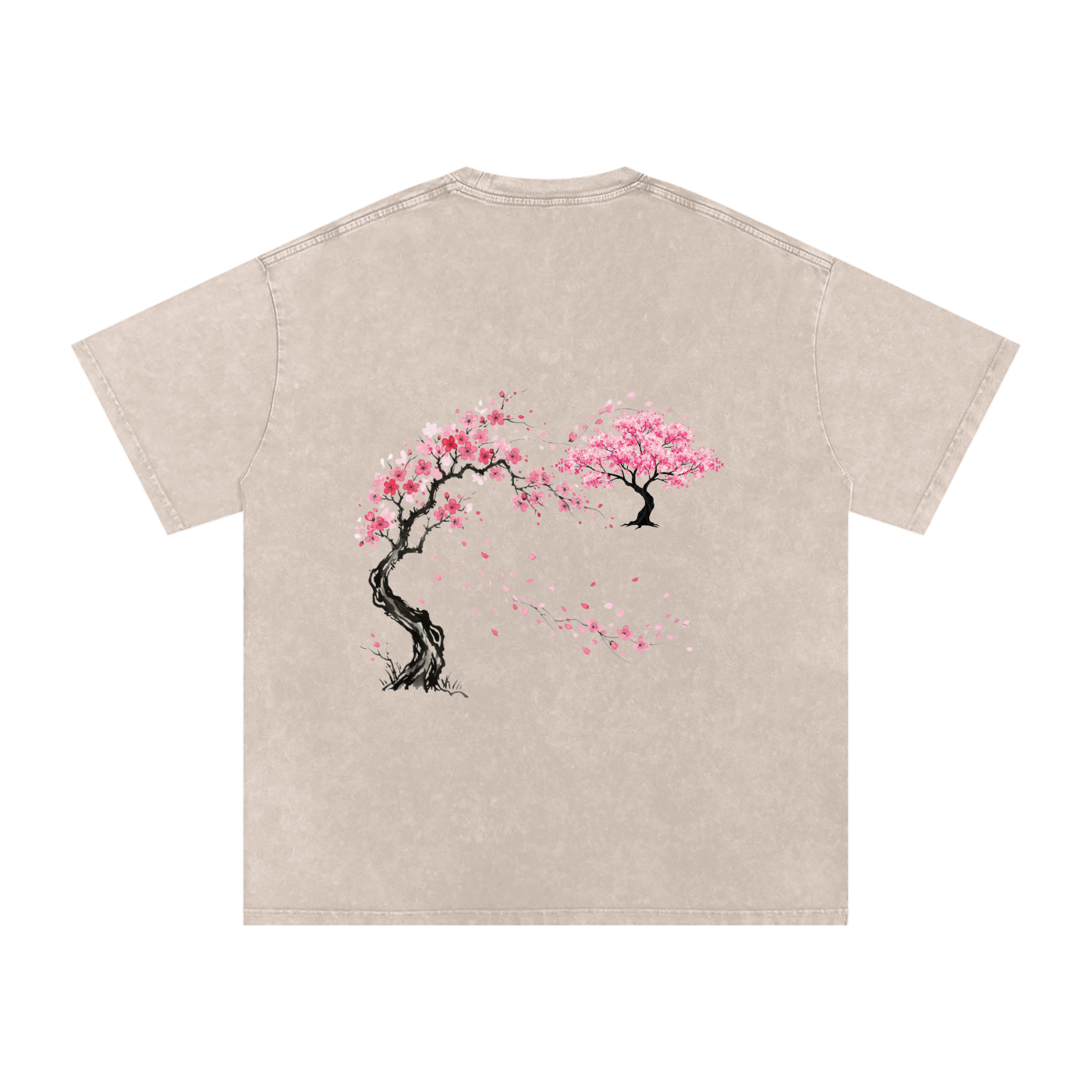 Snow Washed Oversized Cotton T-Shirt