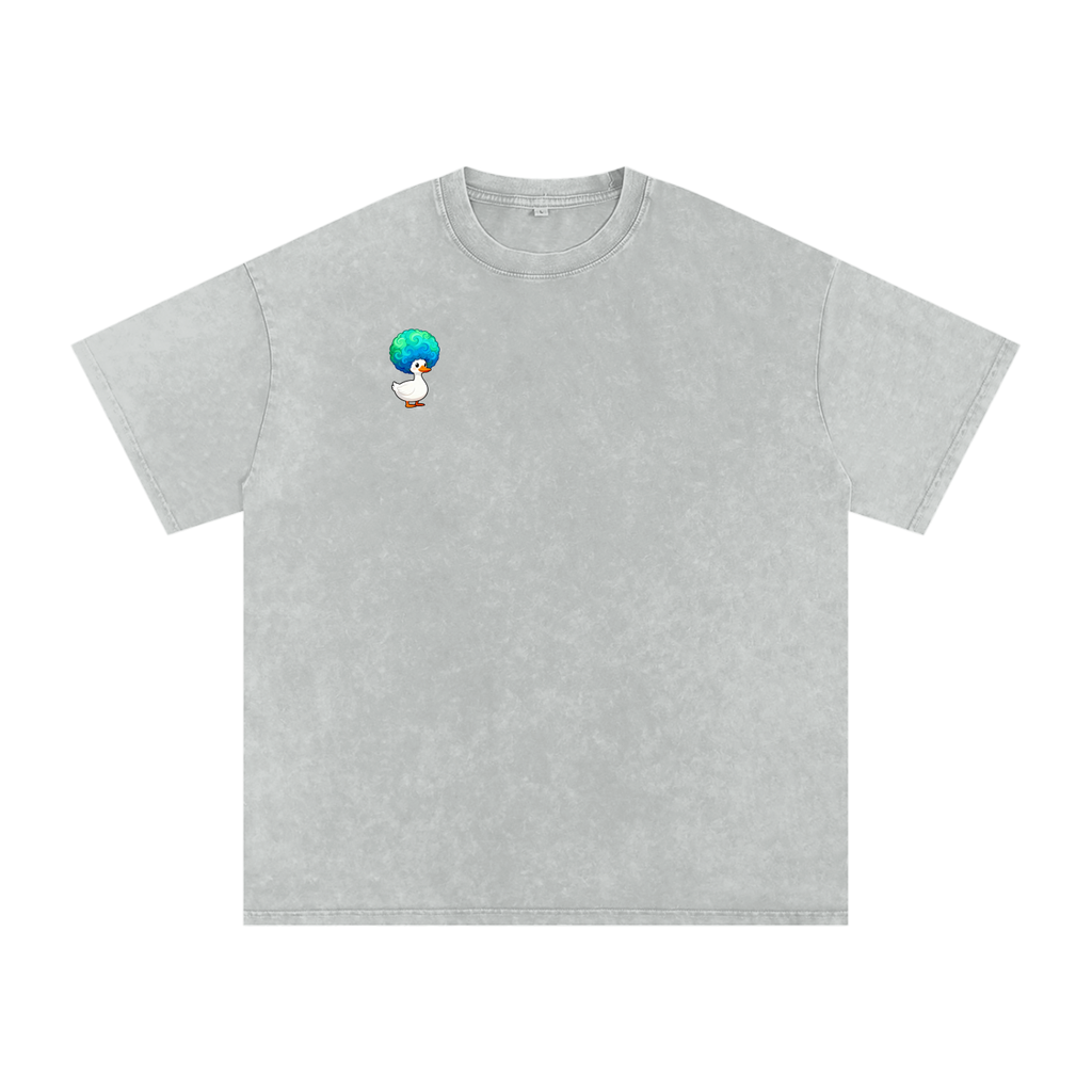 Snow Washed Oversized Cotton T-Shirt
